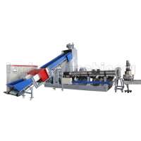 Waste Plastic Recycle Granulating Machine Single Stage PP PE Film Plastic Pelletizing Line